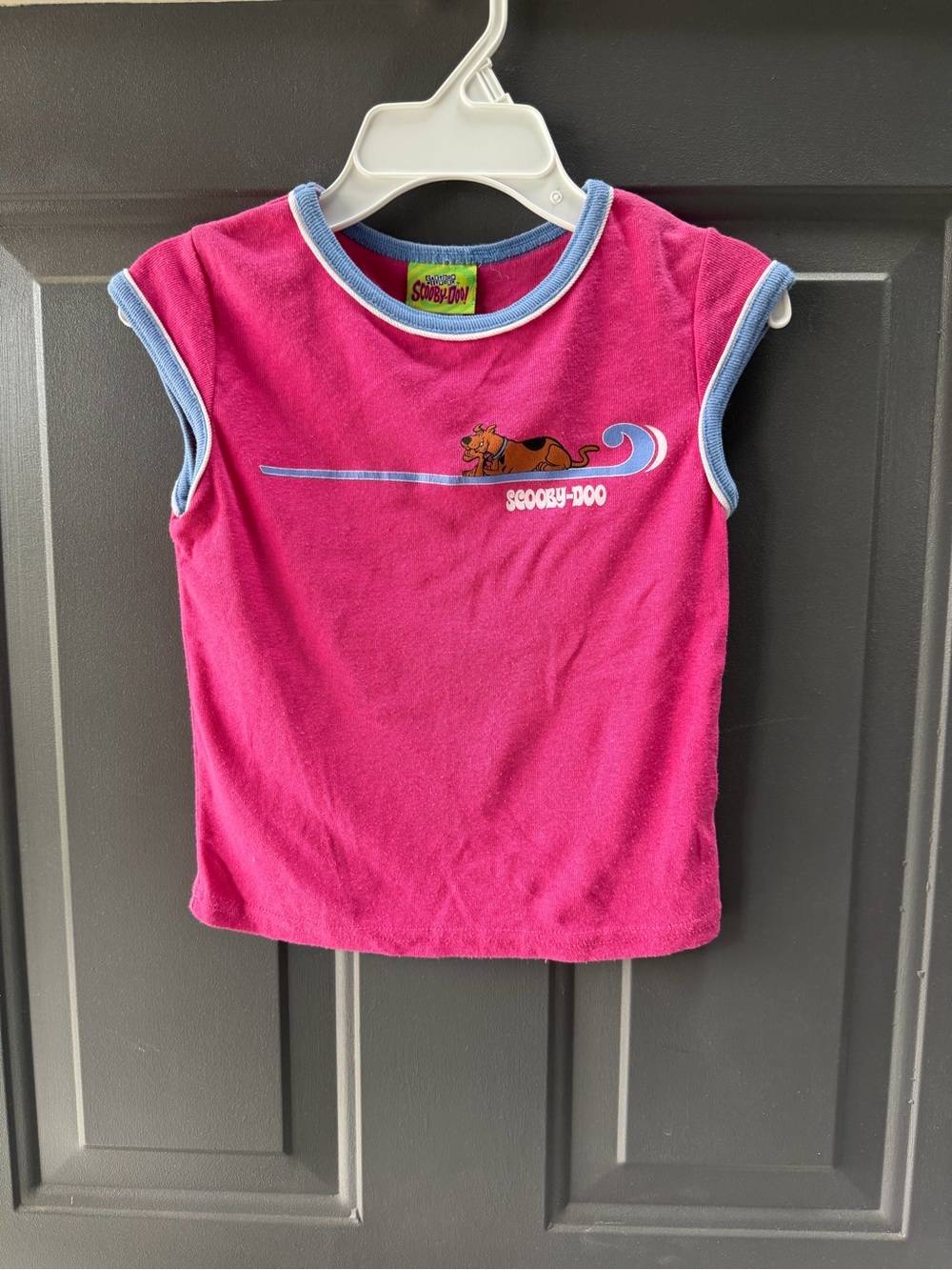 Cartoon Network Scooby-Doo Hot Pink Tank with Light Blue Trim